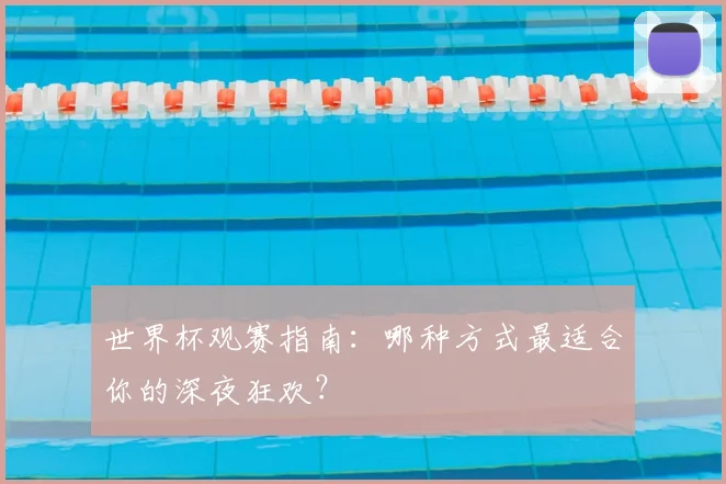 世界杯观赛指南：哪种方式最适合你的深夜狂欢？