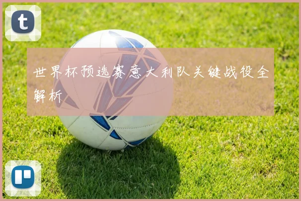 世界杯预选赛意大利队关键战役全解析